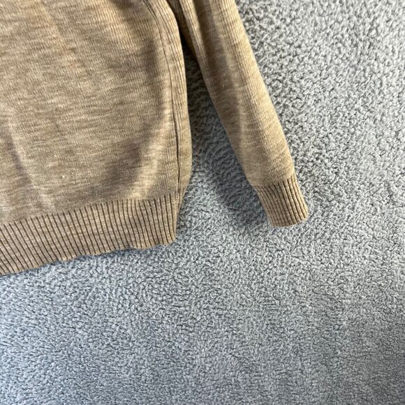 Vintage Pennshire Sweater Men's Extra Large Brown Tan Pullover Button Collar 70s - Picture 12 of 16